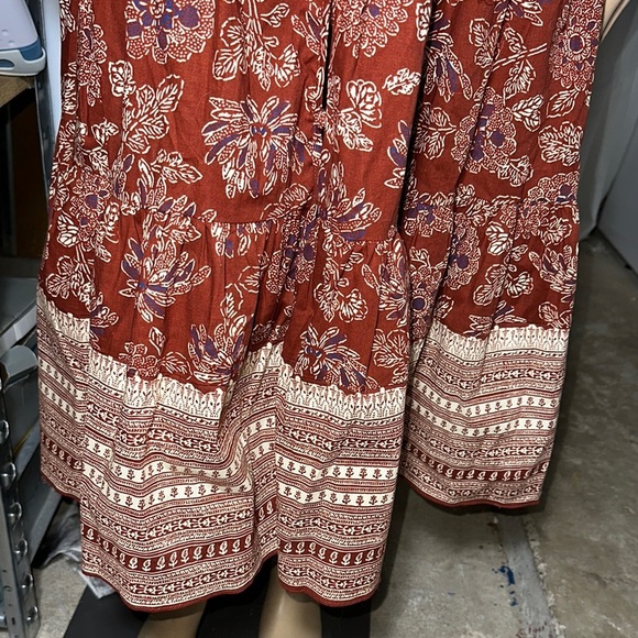 VERONICA BEARD Swedie Printed Midi Floral Red Dress size 2 - Picture 11 of 16